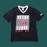 Vintage 90s PUMA STREET SOCCER CUP '94 Black T-Shirt M-L