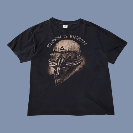 Vintage BLACK SABBATH Boxy Fit Faded Black T-Shirt M-L