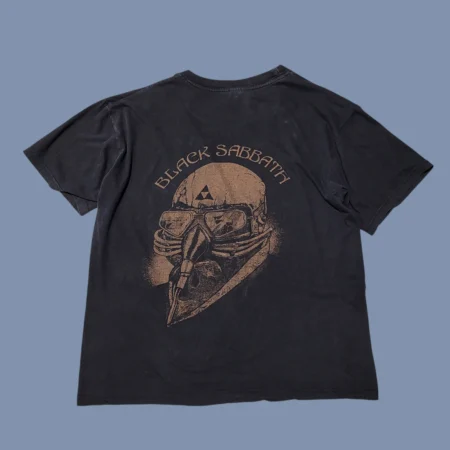 Vintage BLACK SABBATH Boxy Fit Faded Black T-Shirt M-L