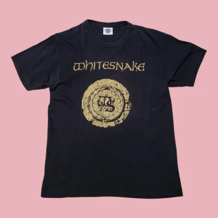 Rare Vintage WHITESNAKE Black T-Shirt M