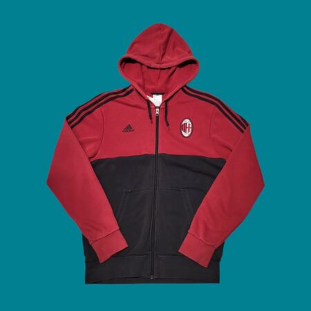 AC MILAN x ADIDAS 2017-2018 Zip-Up Hoodie M