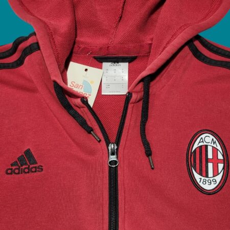 AC MILAN x ADIDAS 2017-2018 Zip-Up Hoodie M