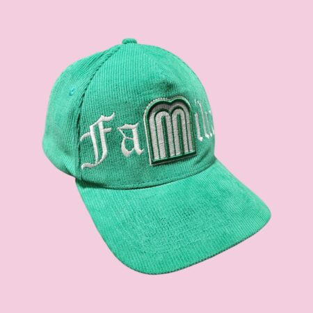 LOS BENDECIDOS Green Corduroy Snapback Cap One Size