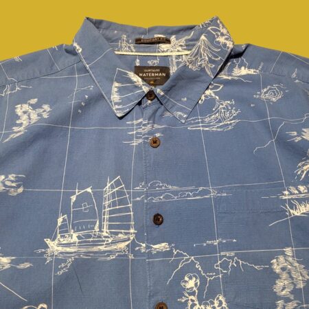 QUICKSILVER WATERMAN Hawaiian Short Sleeve Shirt XL-XXL
