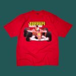 Rare Vintage 2000 Deadstock FERRARI Red Graphic T-shirt L