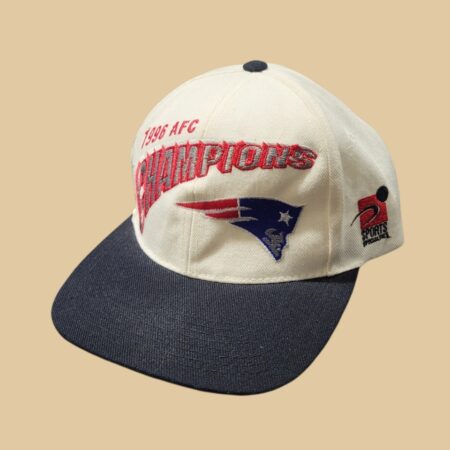 Rare Vintage 90s NEW ENGLAND PATRIOTS 1996 CHAMPIONS PRO LINE NFL Strapback Cap One