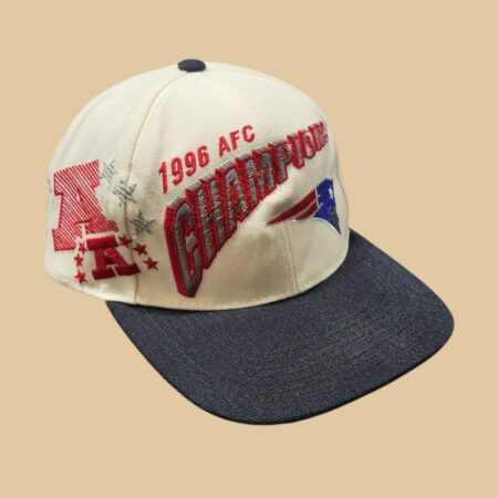 Rare Vintage 90s NEW ENGLAND PATRIOTS 1996 CHAMPIONS PRO LINE NFL Strapback Cap One