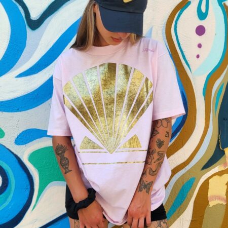 Vintage 80s HANES Made in USA Pink Graphic T-Shirt M-L