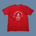 Vintage DISNEY RESORT DISNEYLAND PARIS MICKEY MOUSE Red T-Shirt S