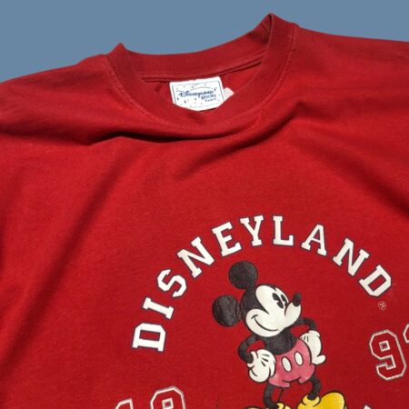 Vintage DISNEY RESORT DISNEYLAND PARIS MICKEY MOUSE Red T-Shirt S