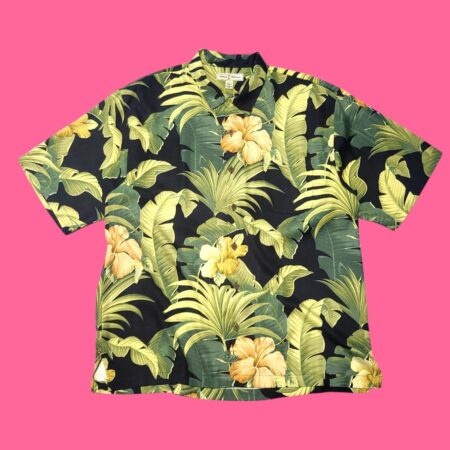 Vintage 100% Silk Hawaiian Short Sleeve Shirt XL