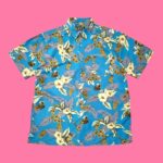 Vintage Hawaiian Blue Short Sleeve Shirt M-L