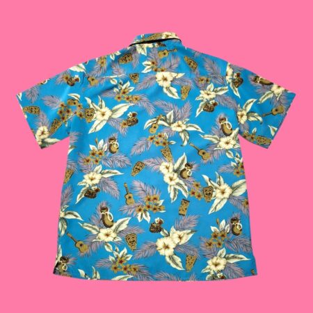 Vintage Hawaiian Blue Short Sleeve Shirt M-L