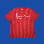 Vintage KARL KANI Red Signature Logo T-Shirt M