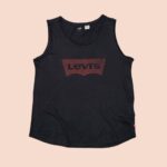 Vintage LEVI'S Black Big Logo Tank Top L