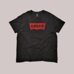 Vintage LEVI'S Black Big Logo T-Shirt L