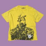 Vintage Y2K DARKSTAR Yellow Graphic T-Shirt L