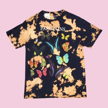 Bleach Tie Dye Graphic T-Shirt S-M