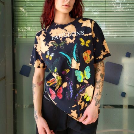 Bleach Tie Dye Graphic T-Shirt S-M