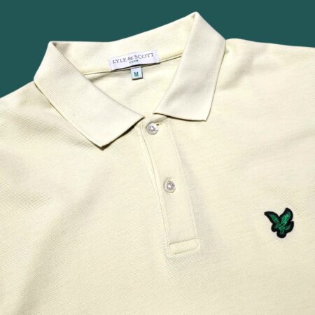LYLE & SCOTT Yellow Polo T-Shirt S-M