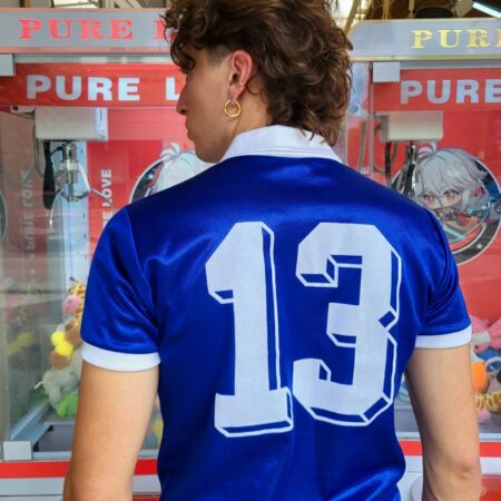Vintage 80s ROMBO Blue Football Jersey M