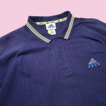 Vintage 90s Adidas Golf Blue Polo T-Shirt XL