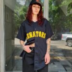 Vintage Teamwork Black Baseball Jersey S-M
