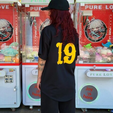 Vintage Teamwork Black Baseball Jersey S-M