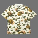 Vintage Peter Hadley Flowers Polo T-Shirt L-XL
