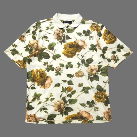 Vintage Peter Hadley Flowers Polo T-Shirt L-XL