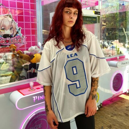 Vintage Women's White American Football Jersey L