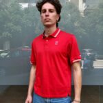 Vintage Y2K NIKE COURT Red Polo T-Shirt M