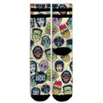 Κάλτσες american socks signature mid high σε πράσινο ανοιχτό με πρόσωπα villains απο κόμιξ.