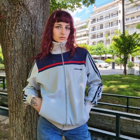 Vintage 80s Adidas Colorblock Track Top S