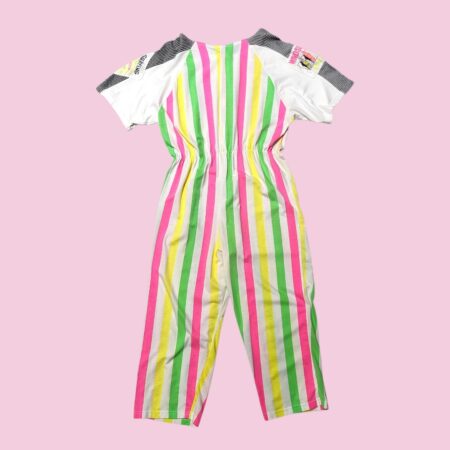 Vintage 80s Women's Neon Colors Jumpsuit M