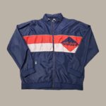 Vintage 80s Adidas Windbreaker w/ Foldable Hood L