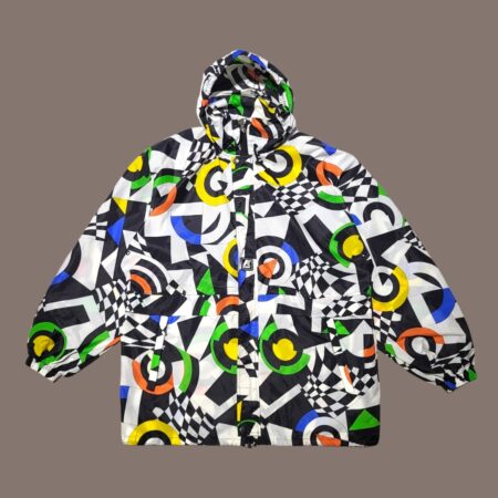 Vintage K-Way Crazy Pattern Rain Jacket L-XL