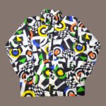 Vintage K-Way Crazy Pattern Rain Jacket L-XL