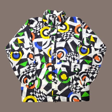 Vintage K-Way Crazy Pattern Rain Jacket L-XL