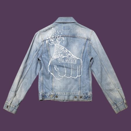 Vintage Levi's Women's Hand-Painted Denim Jacket S