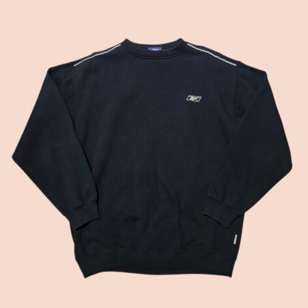 Vintage Y2K Reebok Black Sweatshirt L-XL