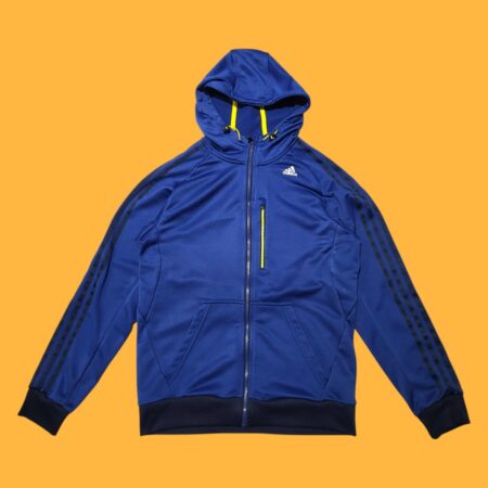 Adidas Blue Hooded Track Top M