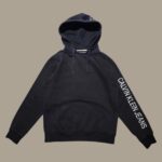 Calvin Klein Jeans Black Spellout Hoodie M