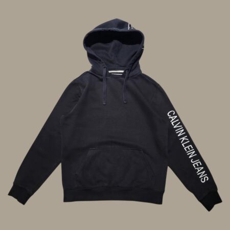 Calvin Klein Jeans Black Spellout Hoodie M