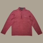 Columbia Red 1/4 Zip Fleece S-M
