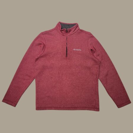 Columbia Red 1/4 Zip Fleece S-M