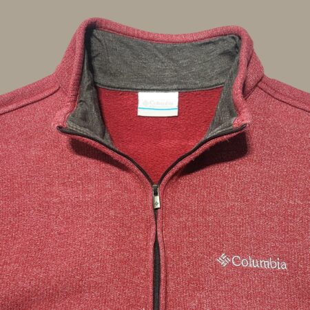 Columbia Red 1/4 Zip Fleece S-M
