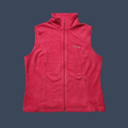 Columbia Women's Pink Sleeveless Full Zip Fleece XL