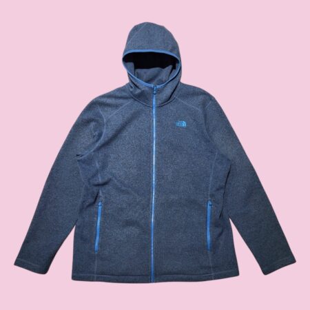 The North Face Blue Hooded Fleece Jacket XL-XXL