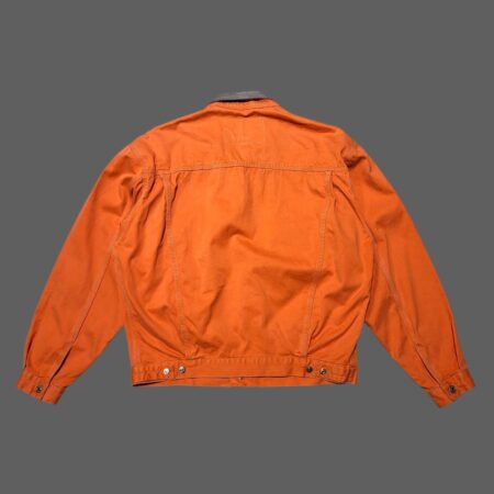Vintage 90s Diesel Orange Denim Jacket L